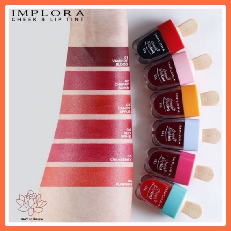 ❤mawarjingga❤ IMPLORA (✔️BPOM)  Cheek &amp; Liptint 5.5g | lip tint implora