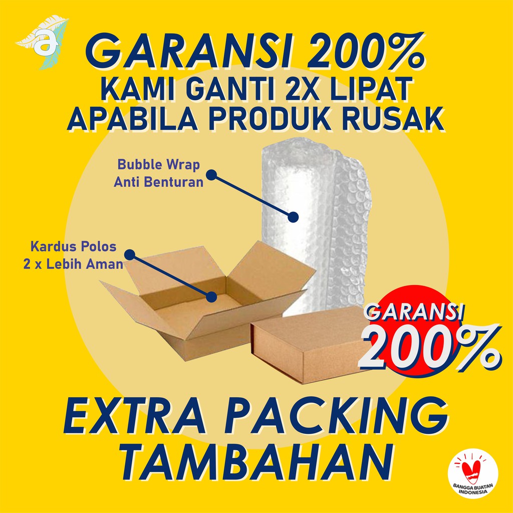 

GARANSI 200% Extra Packing Tambahan Kardus dan Bubble Wrap