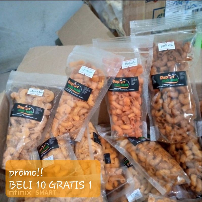 

PROMO Makaroni Mak Iceh Non MSG Makaroni Pedas Gurih Renyah Makaroni Murah Makaroni Aneka Rasa Camilan Murah Camilan Keluarga Camilan Sehat Makaroni Homemade Makaroni Gurih Makaroni Fresh Makaroni Halal Snack Murah Snack Sehat Halal Makaroni Bantet