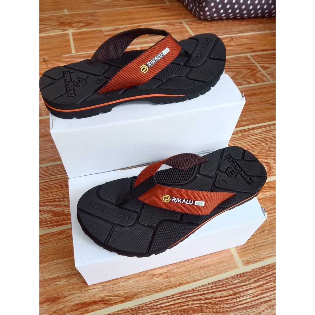 sandal pria terbaru RIKALU ORIGINAL premium  by komerashop