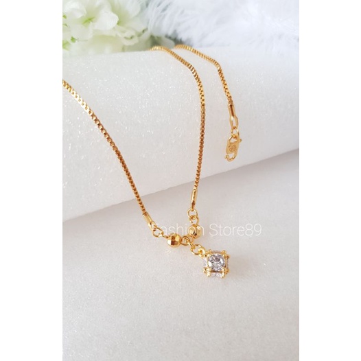 Ready Kalung Koye Bola permata balok mutiara import xuping yaxiya lapis emas bestseller antikarat