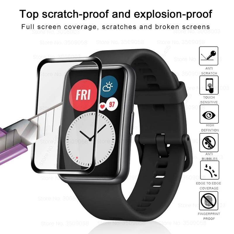 Pelindung Layar Tempered Glass 9d Curved Untuk Smartwatch HUAWEI band 6 5 4 3 Pro Honor 6