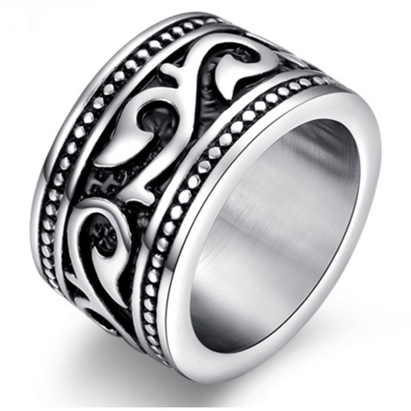 SEUSUK  Cincin Gaya Retro Gothic Vintage Punk Ukuran 14mm untuk Pria COD Ring