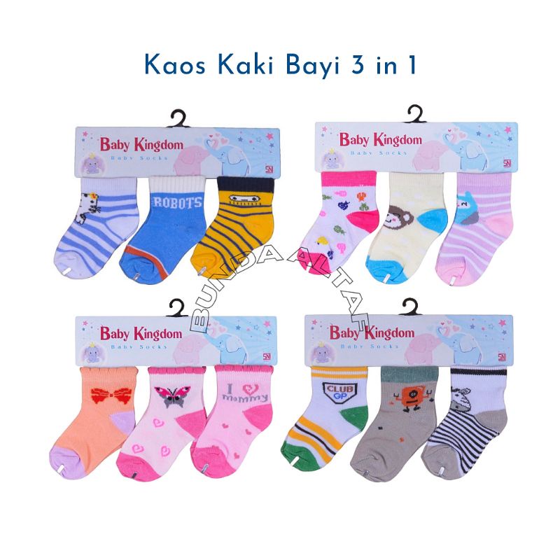 Kaos Kaki Bayi isi 3 pasang SNI / Kaos Kaki Bayi Laki laki Perempuan