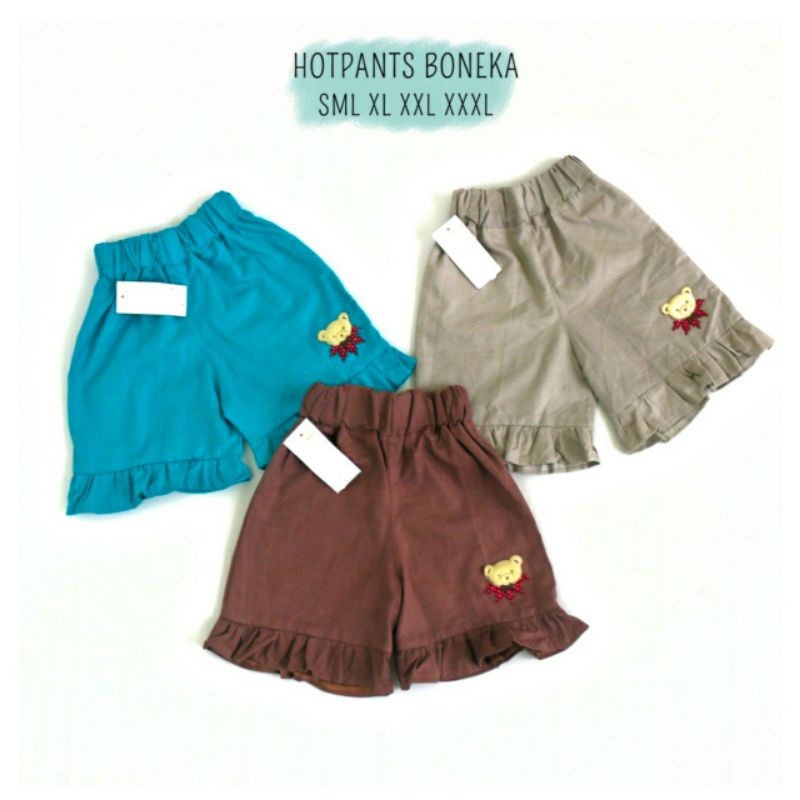 Hotpants Ruffle Boneka / Celana Pendek Anak 1-6 Tahun / Daily Pants