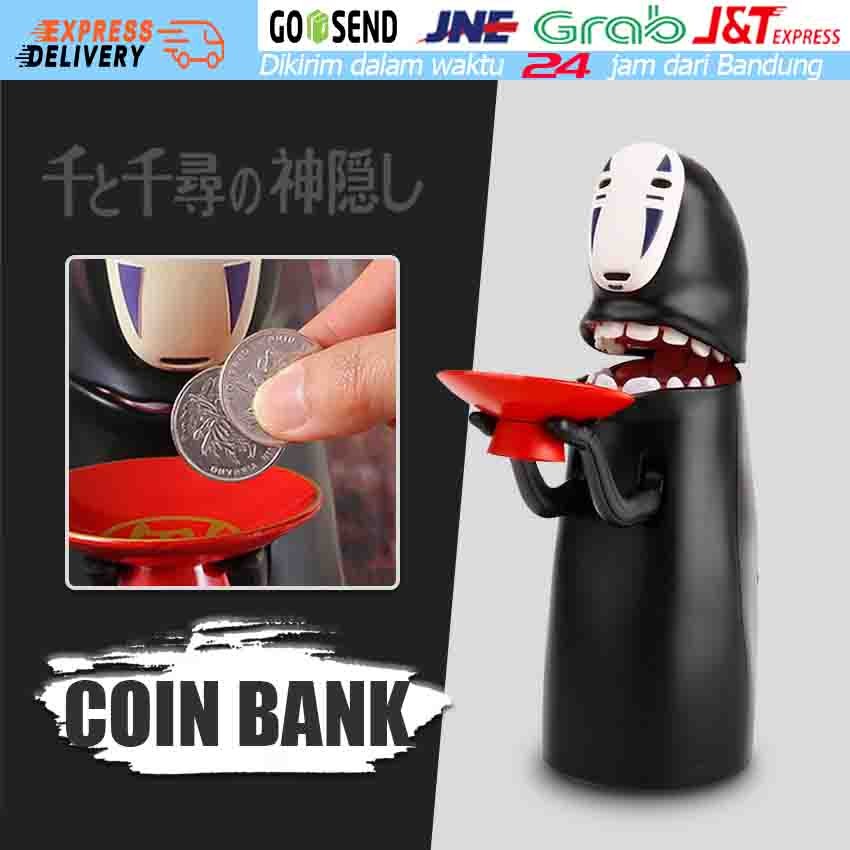 kaonashi Piggy Bank CELENGAN UNIK ANAK KARAKTER NO FACE Celengan Spirited Away No Face Kaonashi Pigg