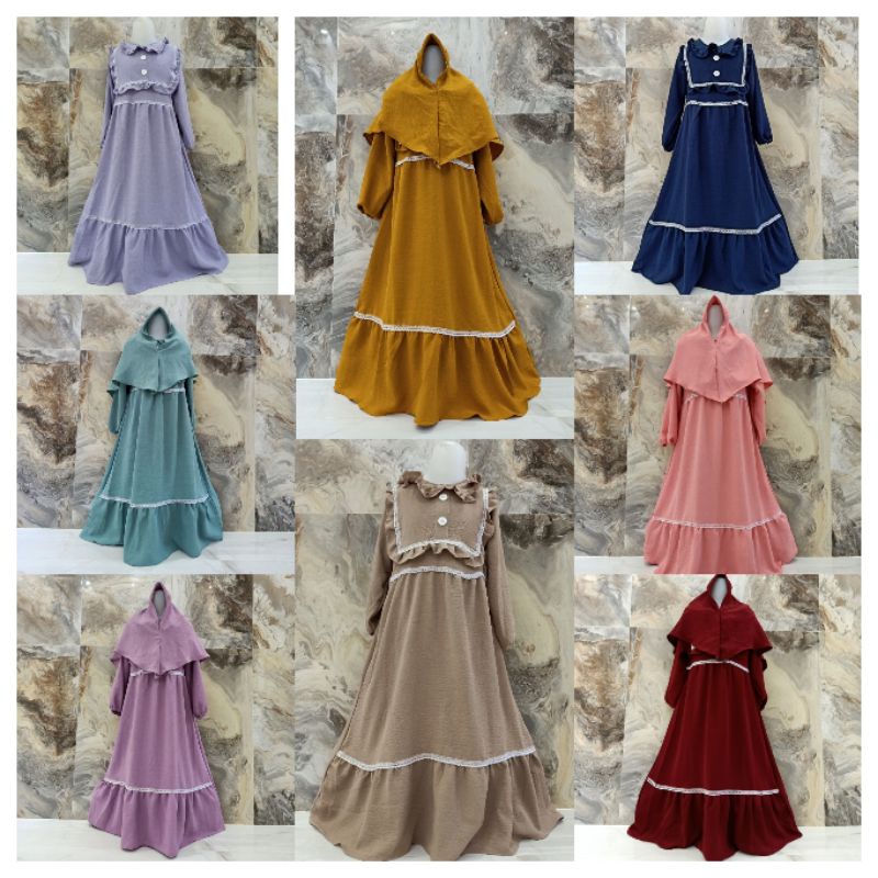 GAMIS ANAK CRINKLE AIRFLOW RUBIAH GAMIS ANAK RAYON CRINKLE MURAH