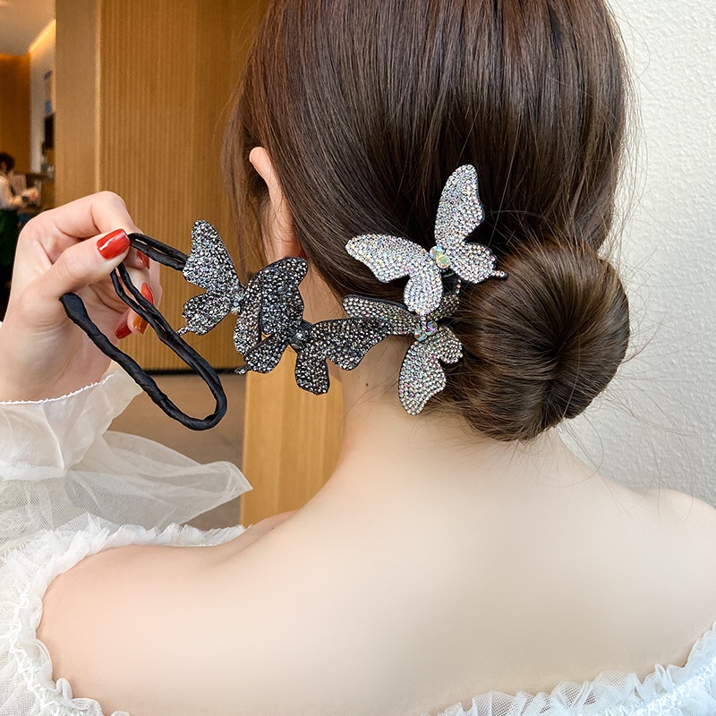 Korean style hair tie simple fashion elegant temperament butterfly hair rope/tali kepala kupu-kupu