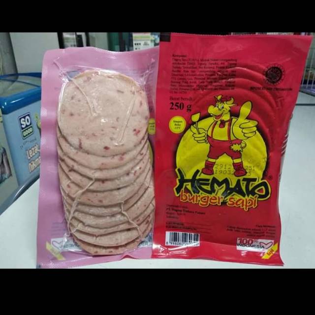 

Hemato burger sapi isi 10s 250gr