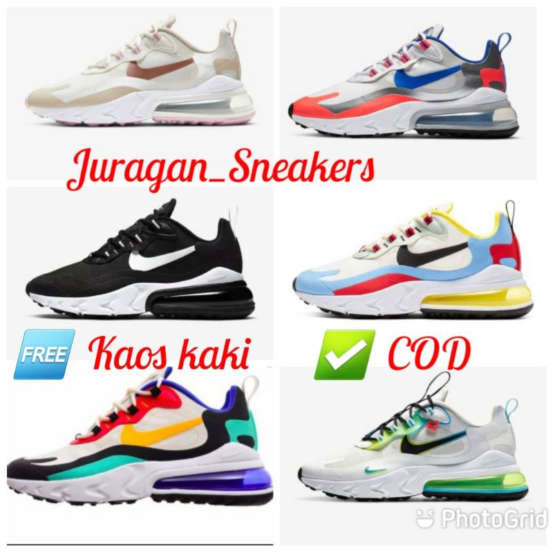 SEPATU NIKE AIR MAX 270 REACT BAUHAUS PHANTOM UNIVERSITY GOLD