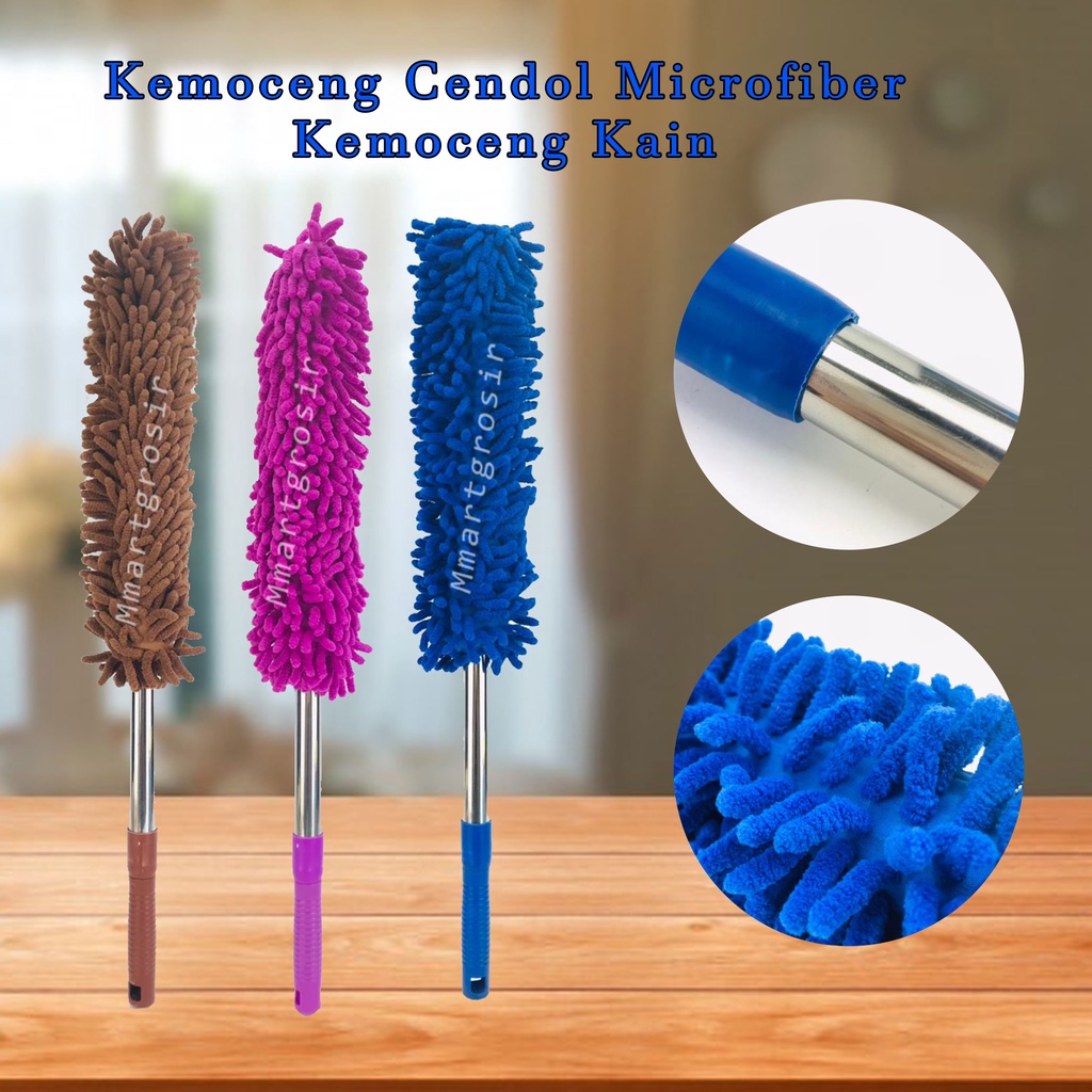 Kemoceng cendol Microfiber / Kemoceng kain / Kemoceng panjang pendek / Kemoceng