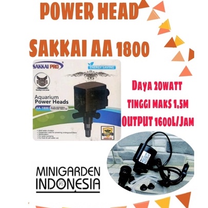 POWER HEADS AQUARIUM SAKKAI PRO AA-1800 pompa air celup filter head