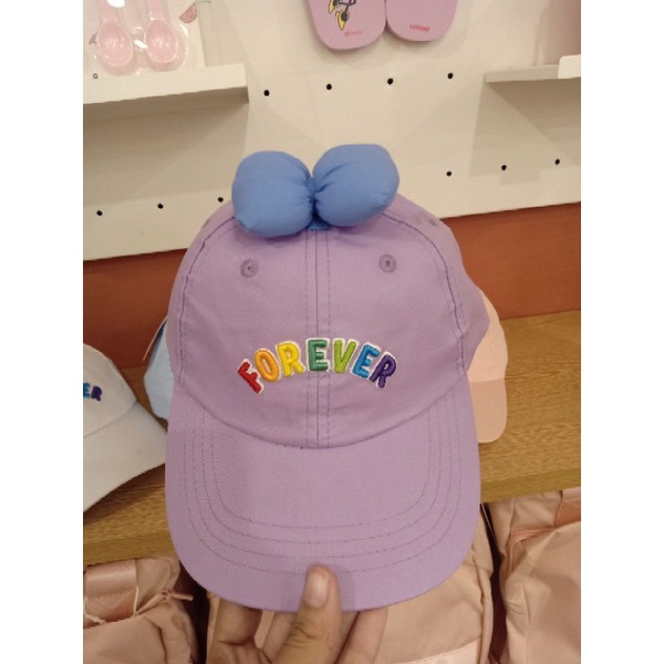 Miniso Topi casual topi baseball topi lucu topi warna lilac topi santai topi disney