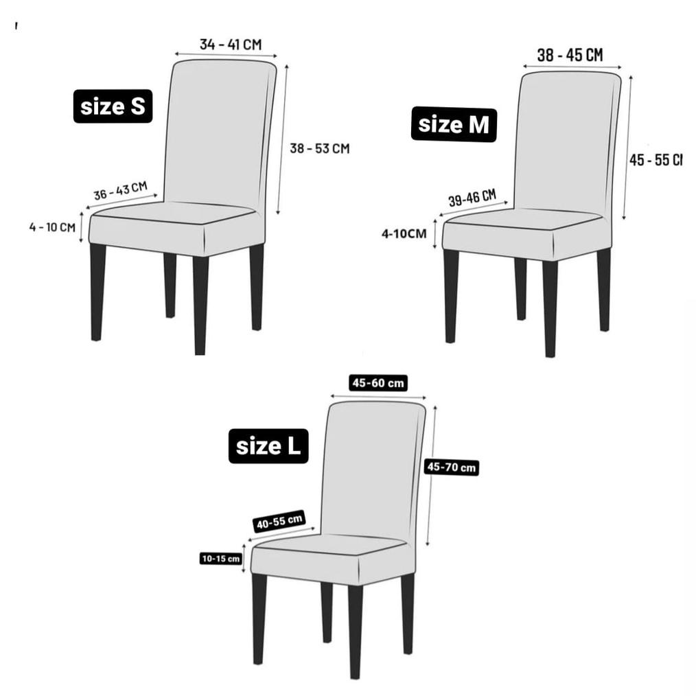 Cover Kursi Makan Sarung Kursi Makan Polos Elastis