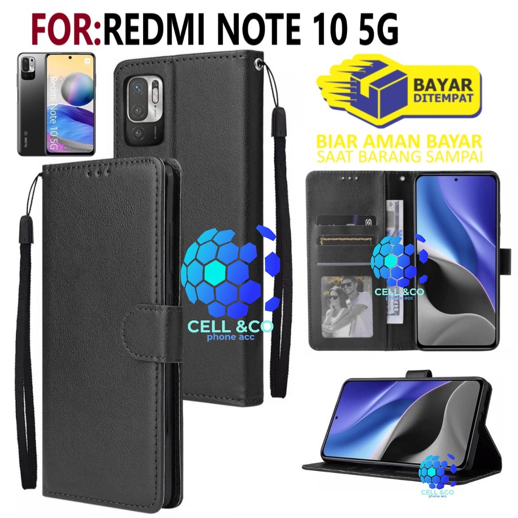 XIAOMI REDMI NOTE 10 5G FLIP COVER CASE FLIP LEATHER WALLET PREMIUM FLIP CASE BUKA TUTUP KESING HP CASING FLIP CASE WALLET REDMI NOTE 10 5G