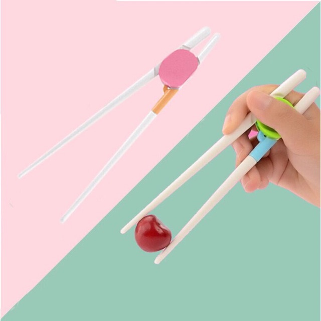 TRAINING CHOPSTICK SUMPIT BELAJAR ANAK BALITA  PINK HIJAU IMPORT TERMURAH