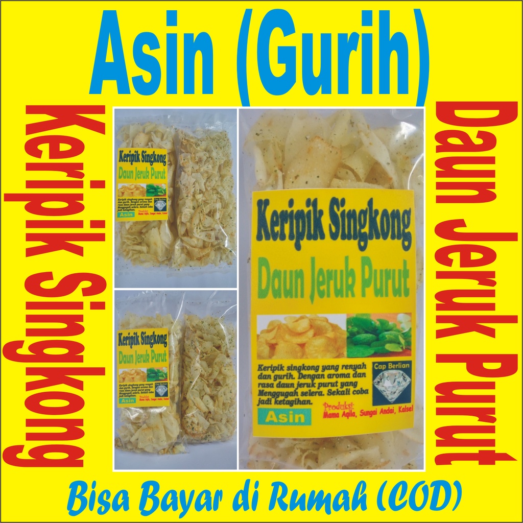 

(Asin Gurih) Keripik Singkong Daun Jeruk Purut | Keripik Singkong Daun Jeruk