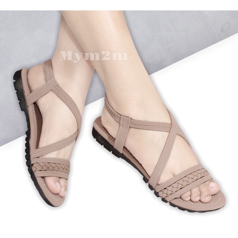 Mym2m Olivira Sandal Wanita Sandal Tali Sandal Flat