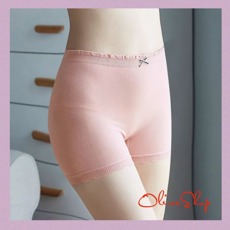 OliveShop ❤ Celana Dalam CD Boxer Dalaman Wanita Mewah Bagus Adem Renda Bawah Kode 8777