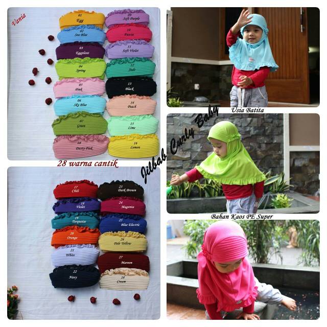 BISA COD Jilbab baby 6 bulan - 2 tahun vania baby kerudung anak bayi ecer grosir termurah