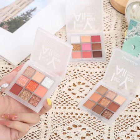 BISA COD !!! Lameila Eyeshadow GLITTER Pallete 9 Warna Pigmen Glitter 5099 Highlighter All I see is You Pallete