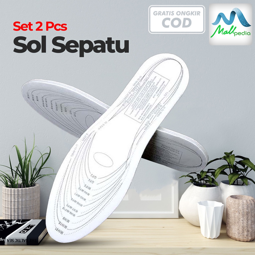 ORY Set 2pcs Sol Sepatu Unisex Memory Foam Insole Sepatu Wanita Pria Potong Sendiri Alas Sepatu Empuk MPRO1