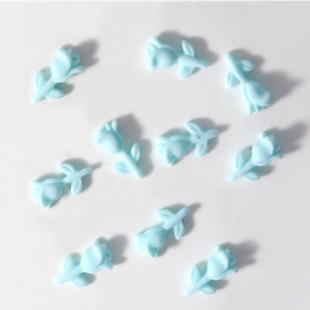 Mxbeauty Hiasan Kuku Bunga Wanita Flatback 3D Nail Charms Gaya Jepang Nail Art Aksesoris Resin Mawar Nail Drills