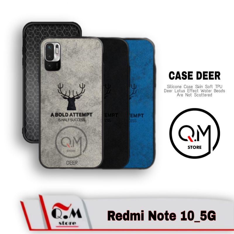 Case Xiaomi Redmi Note 10 5G 2021 Softcase Deer TPU High Quality Pelindung Back Cover