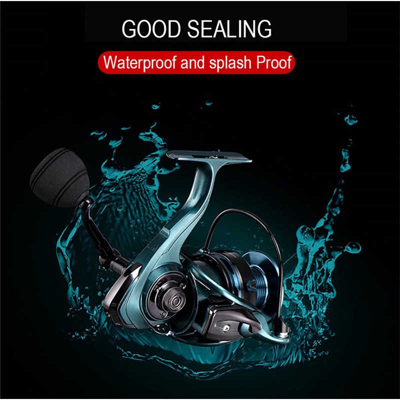 TA Reel Pancing Spinning Fishing Reel 14+1 Ball Bearing 5.5:1 - D3000 - Black