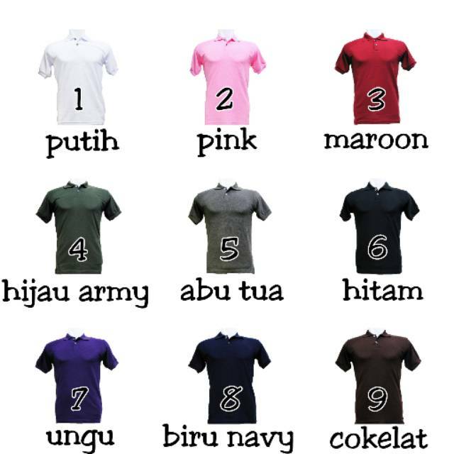 YB POLO SHIRT KAOS KERAH MOTIF POLOS BAJU PRIA COWOK KAUS CASUAL TANGAN KATUN LENGAN PENDEK