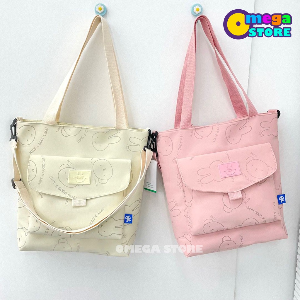 [O&amp;S] Tote Bag Motif Kelinci Terbaru Bagus Simple Elegan Casual Fashion-OS268