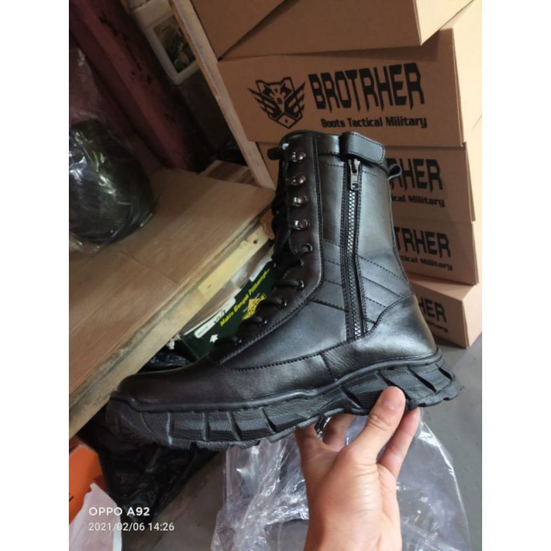 SEPATU PDL FULL KULIT TNI POLRI TYPE BROTRHER MAMBA