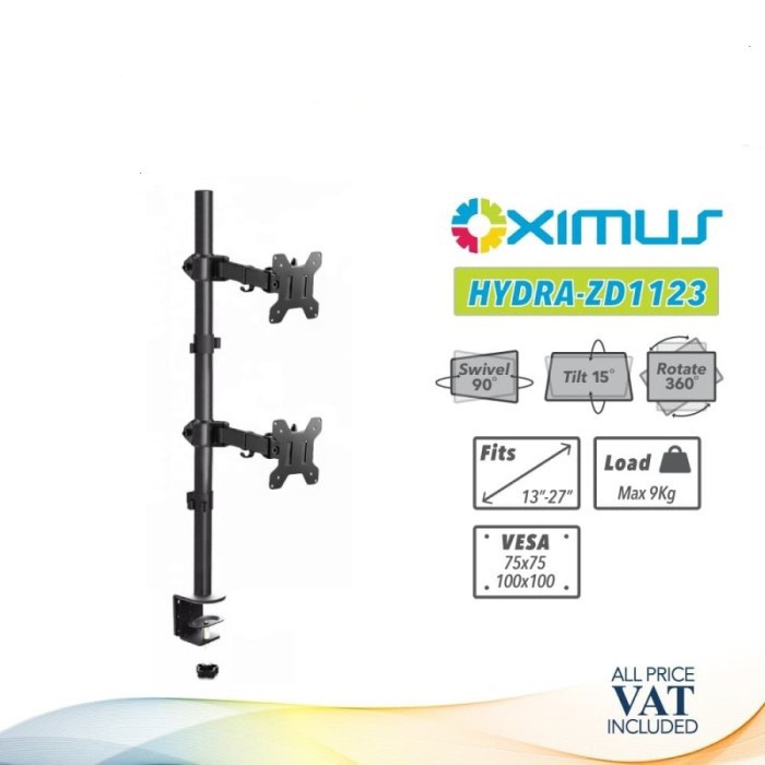 Bracket Monitor OXIMUS HYDRA ZD1123 | Dual Monitor LCD LED Jepit Meja