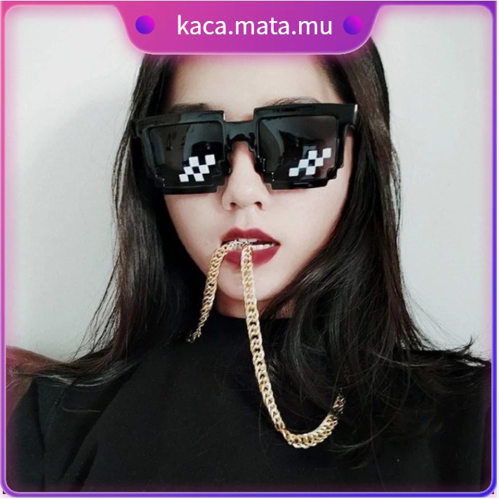 Kacamata Hitam Wanita Pria Kacamata  Mosaic/Kacamata Pesta Lucu/Kacamata Dekoratif