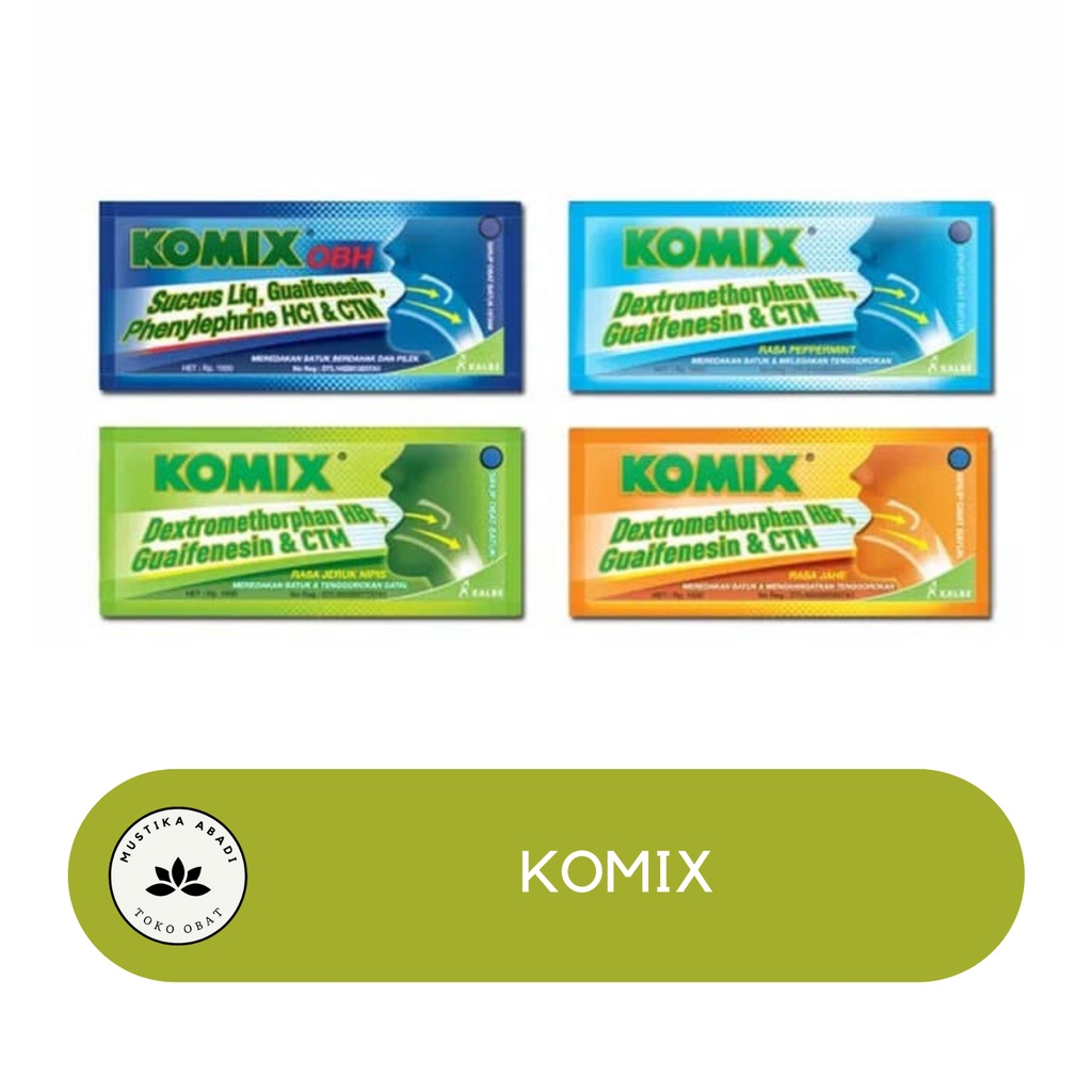 Obat Batuk Komix Sachet Utk Batuk Berdahak Pilek Menghangatkan Tenggorokan