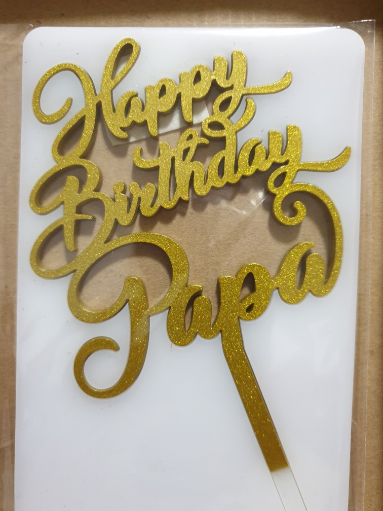 Customized Coloured Acrylic Cake Topper