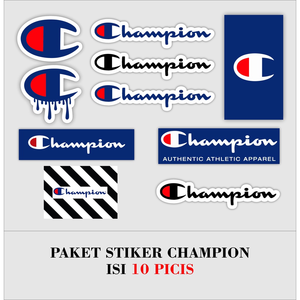 

paket stiker CHAMPIOOON bahan graftac antimair isi 10