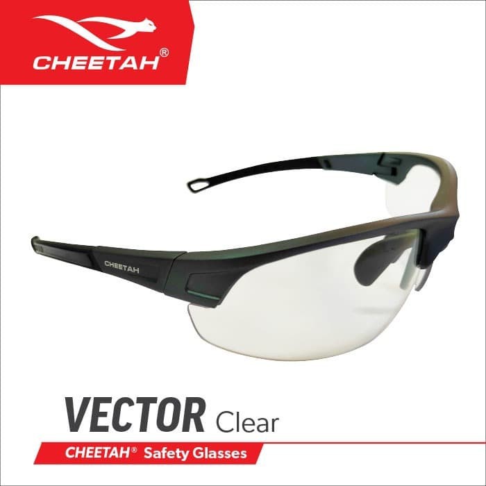 Kacamata Safety CHEETAH Vector Clear - with Sporty &amp; Stylish Design