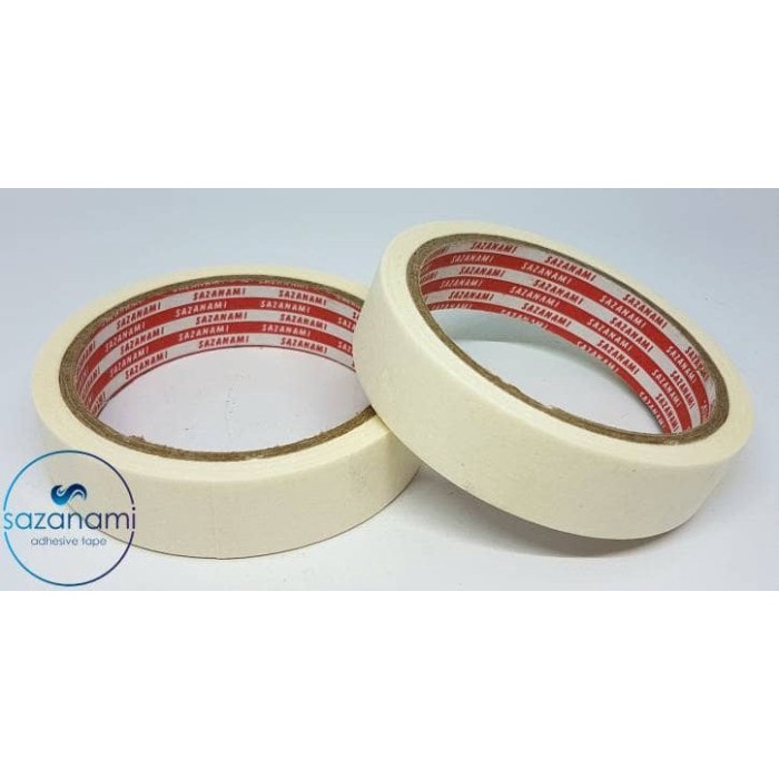

Segera Miliki 1 Pack Lakban Kertas Masking Tape Putih 1" 24Mm X 17M Sazanami Isolasi Promo