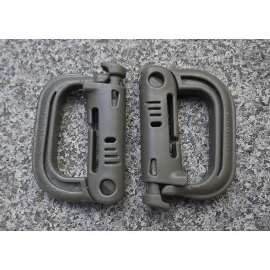 Grab Medan D D Ring Buckle Carabiner with Quickdraw - K307 - Black