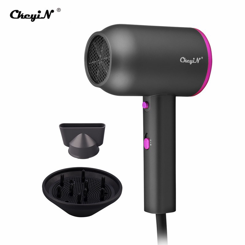 

CkeyiN Hair Dryer Ringan Ion Negatif 1800w Dengan 2 Pengaturan Panas Untuk Salon/Travel/Rumah Cf076