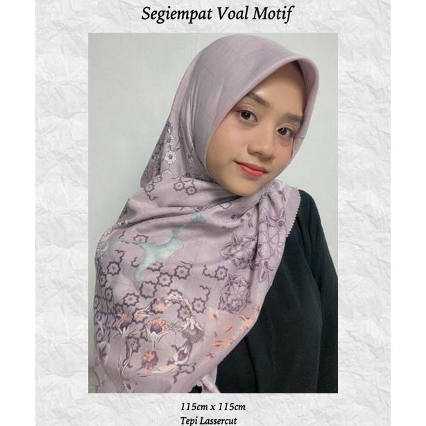 Signature Segiempat Grosir Printing Voal Partai Motif Hijab