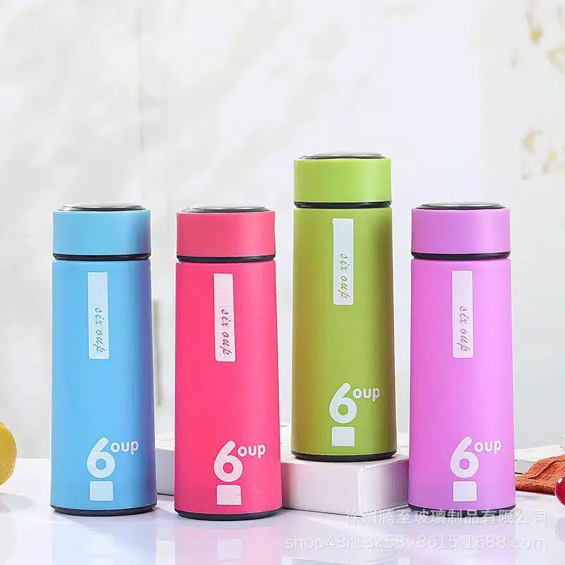 Botol Kaca Six oup Tumblr Air minum 450ml kualitas premium