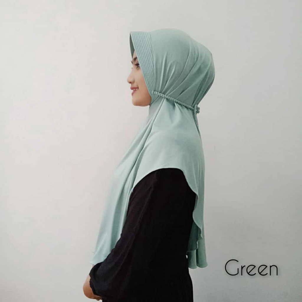 HIJAB BERGO TALI KEPANG JUMBO / Hijab Bergo Tali Kepang Ulir Jersey Dewasa anak Terbaru / Jilbab Tal