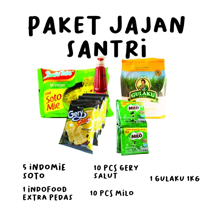 

Paket Jajanan Santri & Santriwati Di Pondok Pesantren Modern Maupun Tradisional