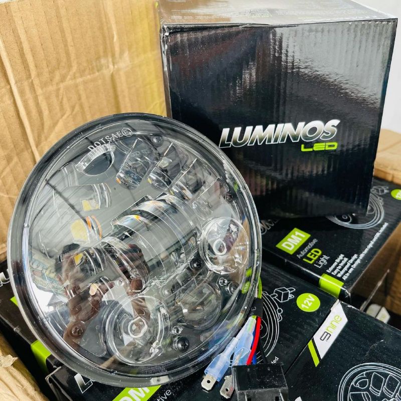 daymaker 5,75 inchi 16led merek luminos dot sae