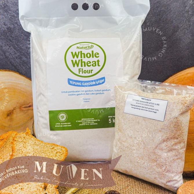

TEPUNG GANDUM UTUH 1 Kg WHOLE WHEAT FLOUR / NATURICH BOGASARI