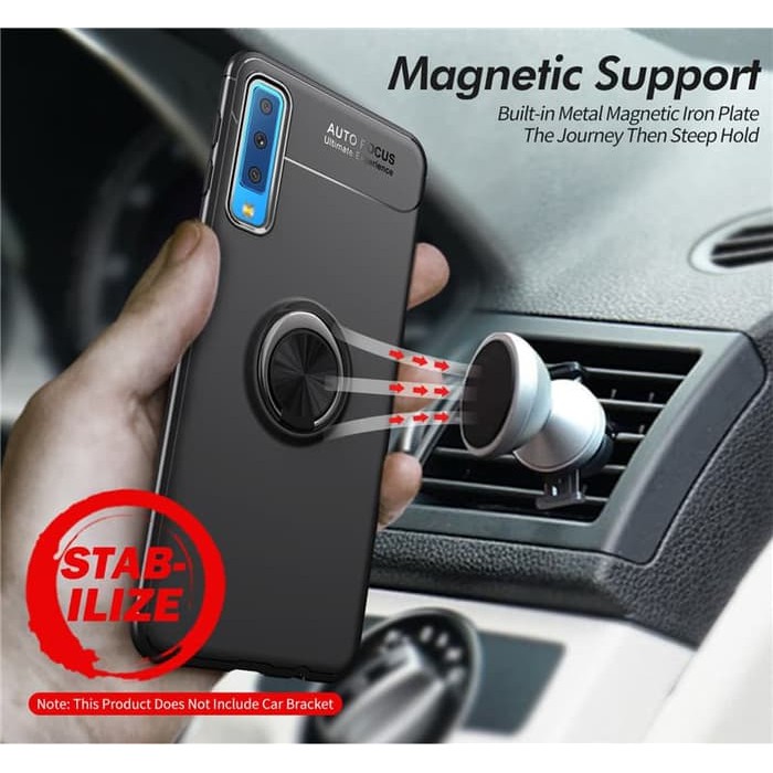 Case Autofocus Ring Magnetic Casing Samsung Galaxy A7 2018 a9 2018