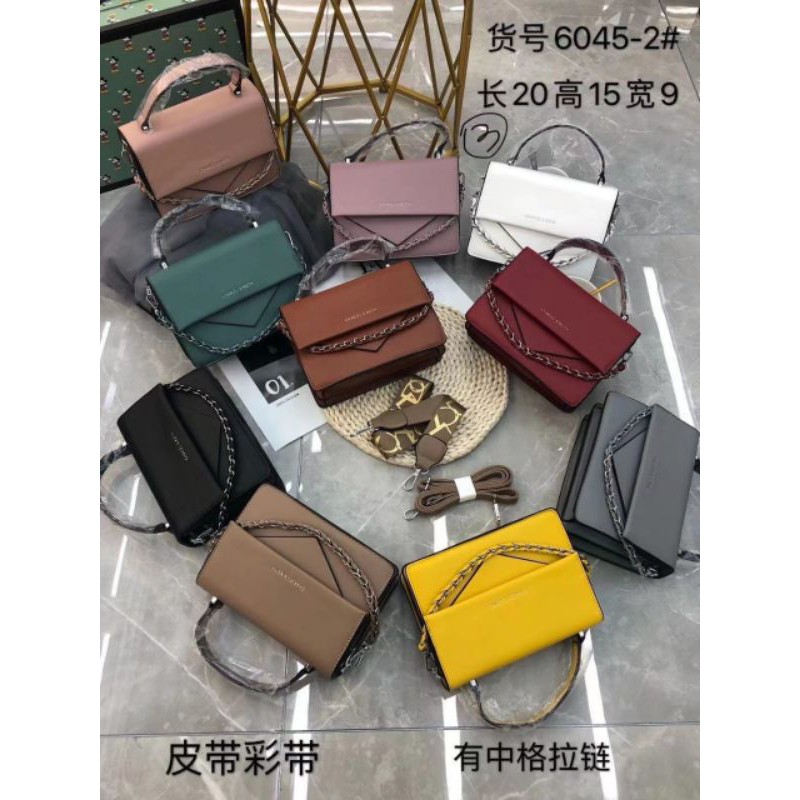 Tas fashion ck 6045-2B ANYAM &amp; 6045-2 polos import 3 tali kulit dove uk21x9x15cm handabags selempang