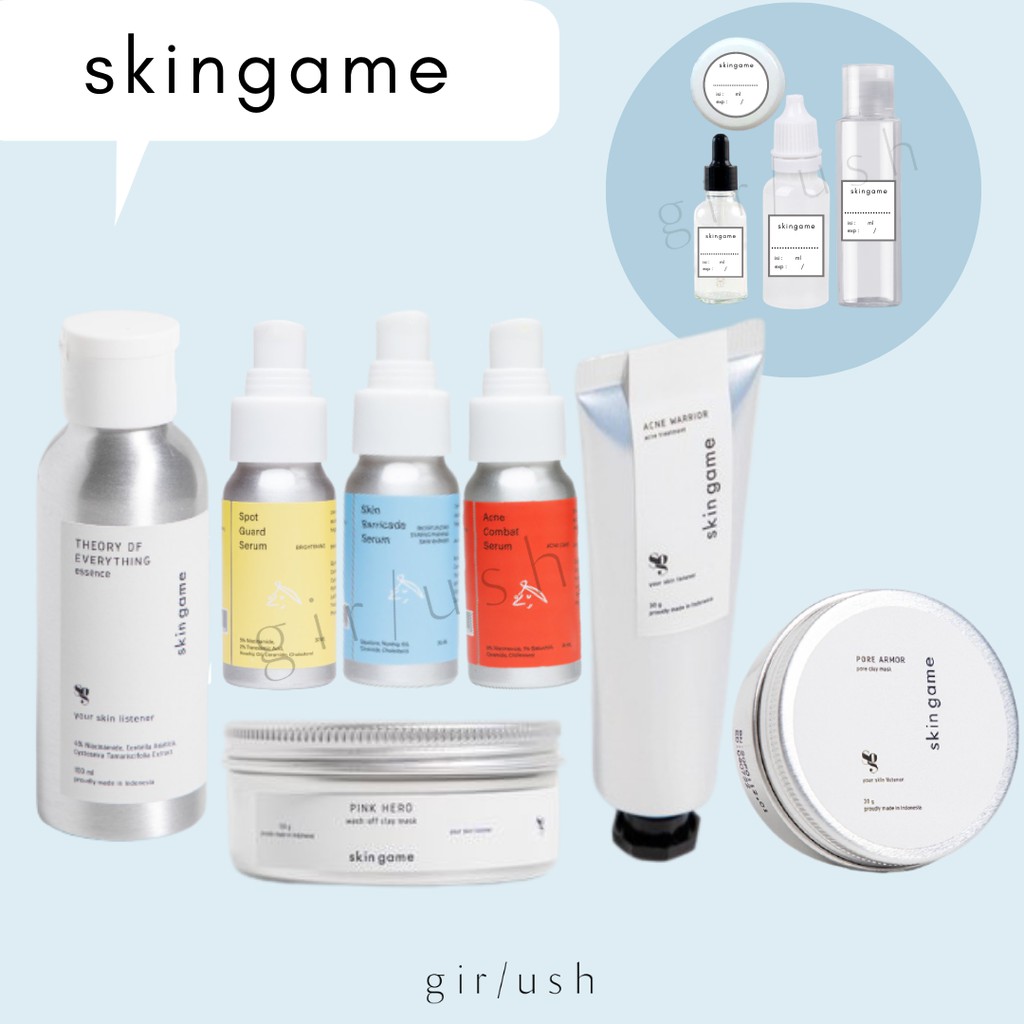 (SHARE) SKIN GAME Pore Armor Acne Warrior Pink Hero Mask Toner Spot Guard Skin Baricade Acne Combat